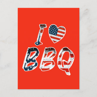Ich Liebe GRILLEN, amerikanisches Patriotismus Postkarte