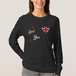 Ich Liebe Großbritannien mit der britischen Flagge T-Shirt