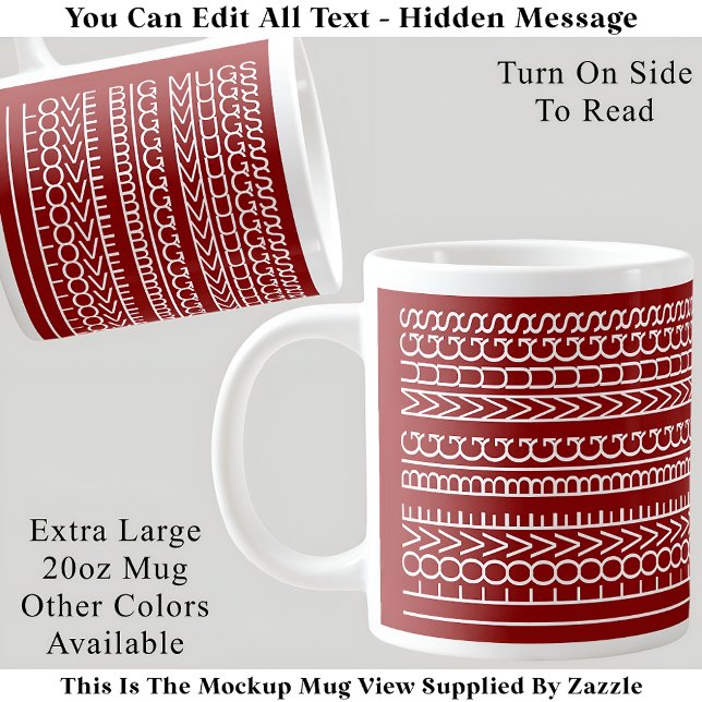 Ich Liebe große Tasse versteckte Meldung, angepass (Von Creator hochgeladen)