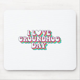Ich liebe Groundhog Day Retro Vintage 60er 70er 80 Mousepad