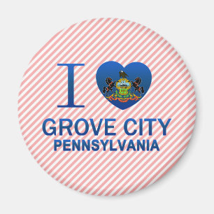 Ich liebe Grove City, PA Magnet