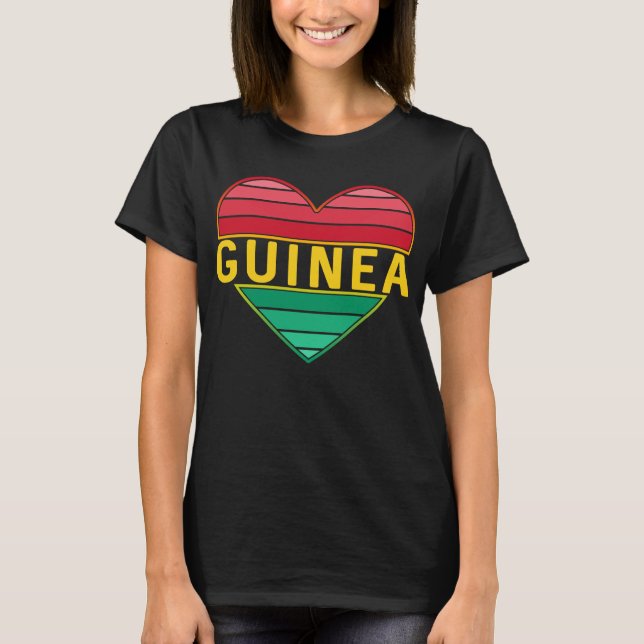 Ich Liebe Guinea, guineisches Herz T-Shirt (Vorderseite)