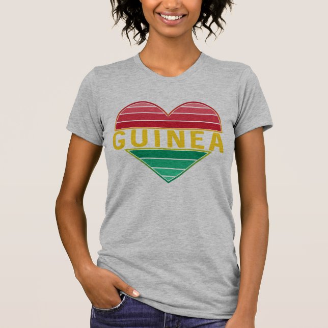 Ich Liebe Guinea, guineisches Herz T-Shirt (Vorderseite)