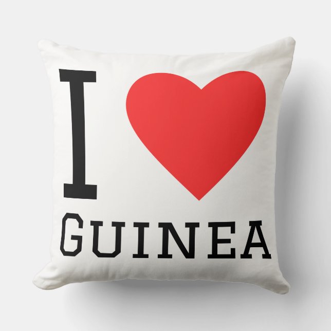 Ich liebe Guinea  Kissen (Vorderseite)