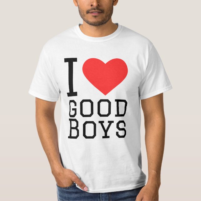 Ich Liebe gute Jungs T-Shirt (Vorderseite)