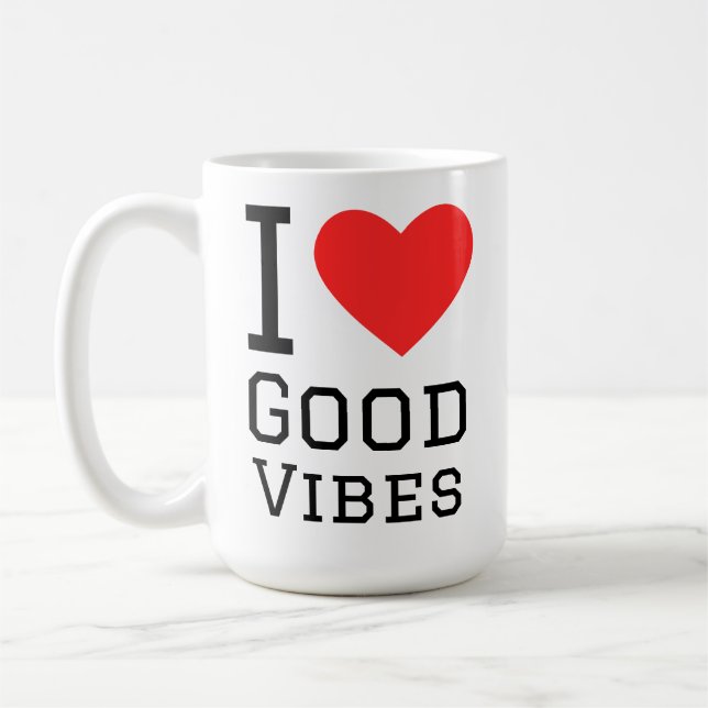Ich liebe gute Vibes Kaffeetasse (Links)