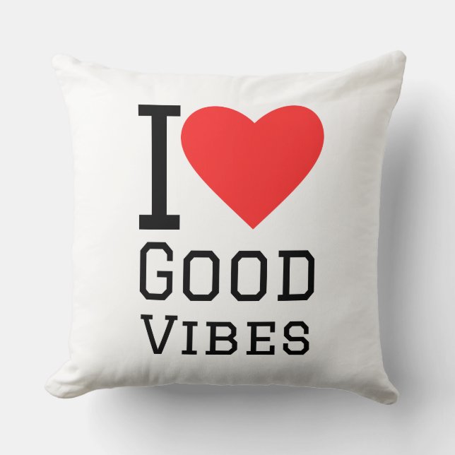 Ich liebe gute Vibes Kissen (Vorderseite)