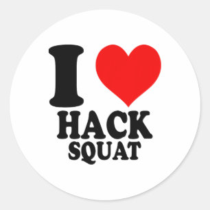 Ich liebe Hackenschmidt-Kniebeuge Runder Aufkleber