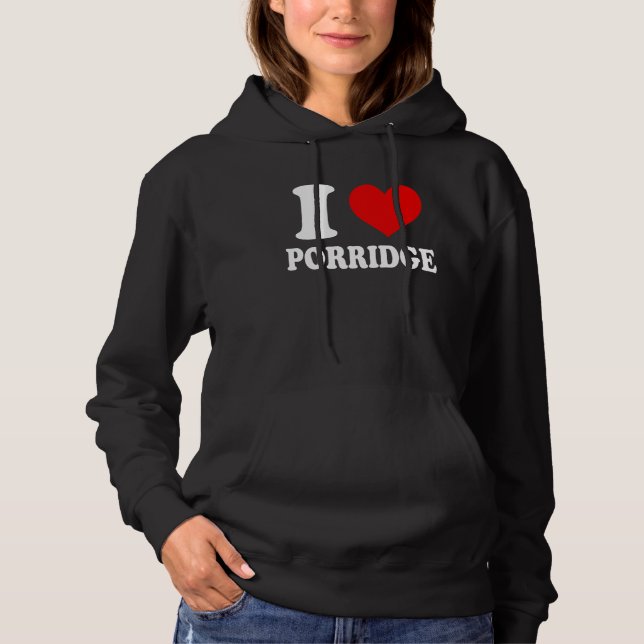 Ich liebe Haferbrei Hoodie (Vorderseite)
