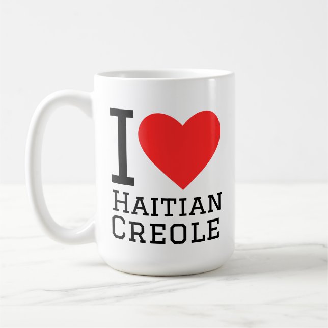 Ich liebe haitianisches Kreolisch  Kaffeetasse (Links)