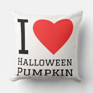 Ich liebe Halloween-Kürbis Kissen