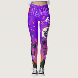 Ich Liebe Halloween Spooky Hexe Lila Leggings