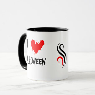 Ich Liebe Halloween und Black Coffee Funny Brauch Tasse