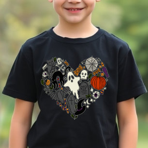 Ich liebe Halloween-Urlaubsgrafik Casual-Kostüm T-Shirt
