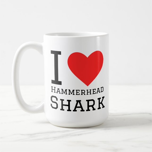 Ich liebe Hammerhai Kaffeetasse (Links)