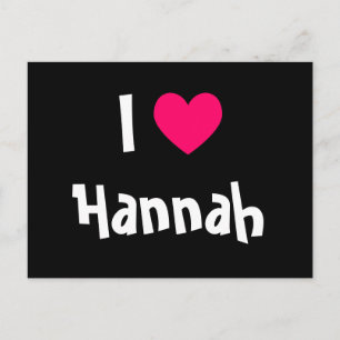 Ich liebe Hannah Postkarte