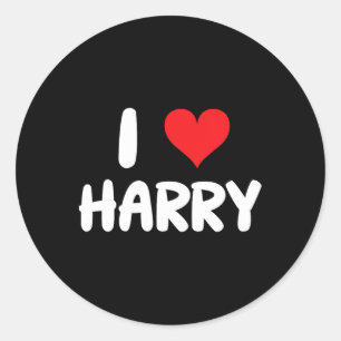 Ich liebe Harry - Herz - Name Runder Aufkleber