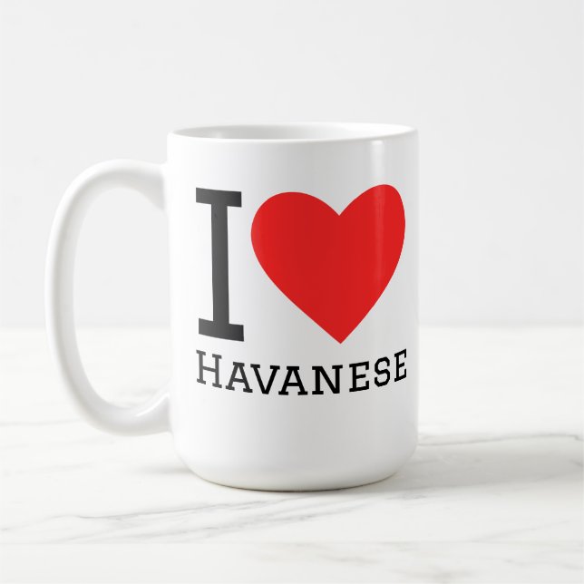 Ich liebe Havanese  Kaffeetasse (Links)