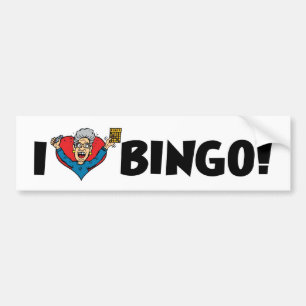 Ich liebe Heart Bingo! - Bingo Liebhaber Autoaufkleber