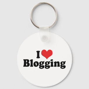 Ich liebe Heart Bloggen Schlüsselanhänger