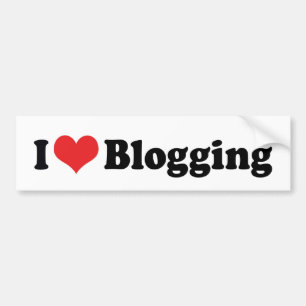 Ich liebe Heart-Blogging Autoaufkleber