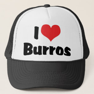 Ich liebe Heart Burros Truckerkappe