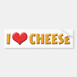 Ich liebe Heart Cheese - Milchliebhaber Autoaufkleber