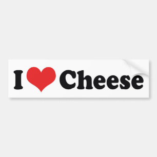 Ich liebe Heart Cheese - Milchliebhaber Autoaufkleber