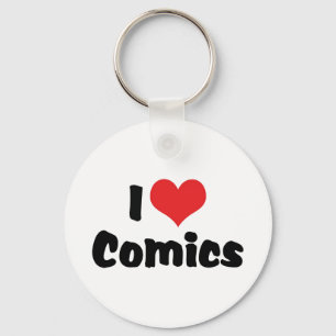 Ich liebe Heart-Comics - Comicbuchliebhaber Schlüsselanhänger