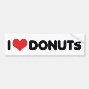 Ich liebe Heart Donuts - Donut Snack Essen Zuckerl Autoaufkleber