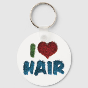Ich liebe Heart Hair - Haarstylist Friseur Schlüsselanhänger