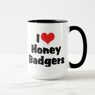 Ich liebe Heart Honey Badgers Tasse