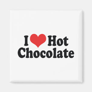 Ich liebe Heart Hot Chocolate - Heiße Schokoladenl Magnet