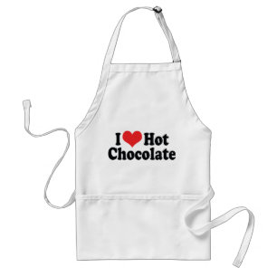 Ich liebe Heart Hot Chocolate - Heiße Schokoladenl Schürze