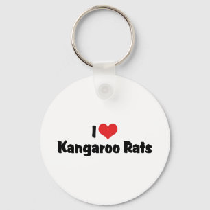 Ich liebe Heart Kangaroo Rats Schlüsselanhänger