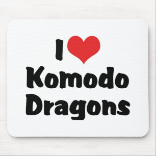 Ich liebe Heart Komodo-Drachen Mousepad