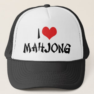 Ich liebe Heart Mahjong - Mah Jong Liebhaber Truckerkappe