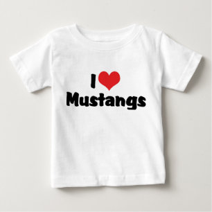 Ich liebe Heart Mustangs - Pferdeliebhaber Baby T-shirt
