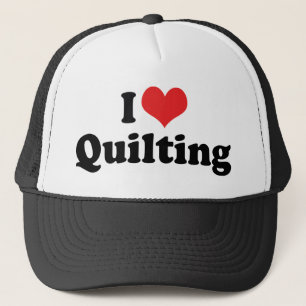 Ich liebe Heart Quilting - Nähen Quilterin Truckerkappe