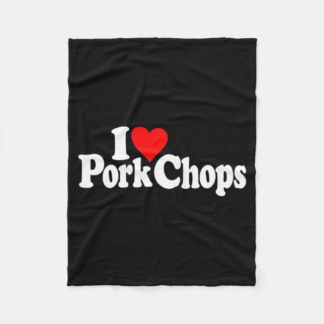 Ich liebe Heart Rk Chops  Fleecedecke (Vorderseite)