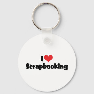 Ich liebe Heart Scrapbooking - Scrapbook Liebhaber Schlüsselanhänger