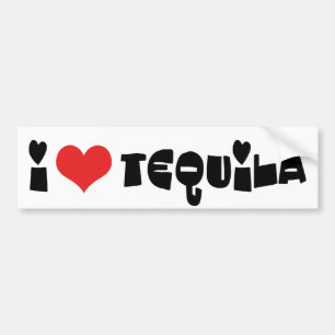 Ich liebe Heart Tequila Autoaufkleber