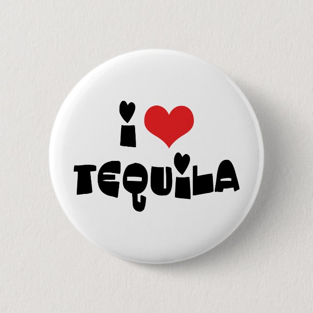 Ich liebe Heart Tequila Button (Vorderseite)