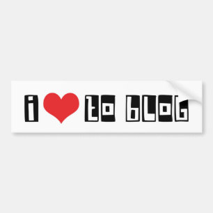 Ich liebe Heart To Blog Autoaufkleber
