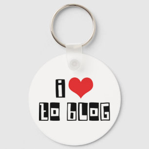 Ich liebe Heart To Blog Schlüsselanhänger