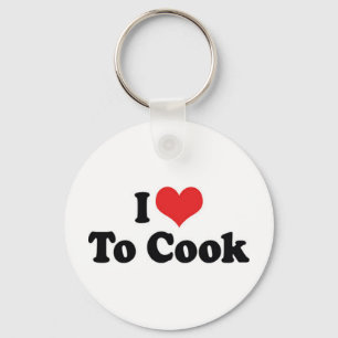Ich liebe Heart To Cook - Chef Baker Kochliebhaber Schlüsselanhänger