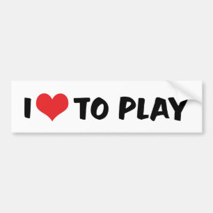 Ich liebe Heart To Play - Sport Basketball Fußball Autoaufkleber
