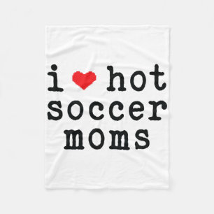 Ich liebe heiße Fußballmütter Lustige Liebe rotes Fleecedecke