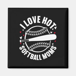 Ich liebe heiße Softball-Mamas Sports Mom Team Elt Magnet