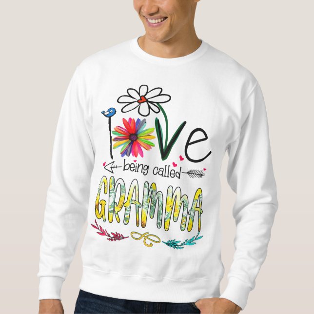 Ich Liebe heißt Gramma Sonnenblume Sonnenmütter Sweatshirt (Vorderseite)